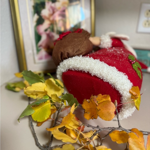 Jolly Santa Claus Decoration with Brown Gift Bag - Picture 14 of 16